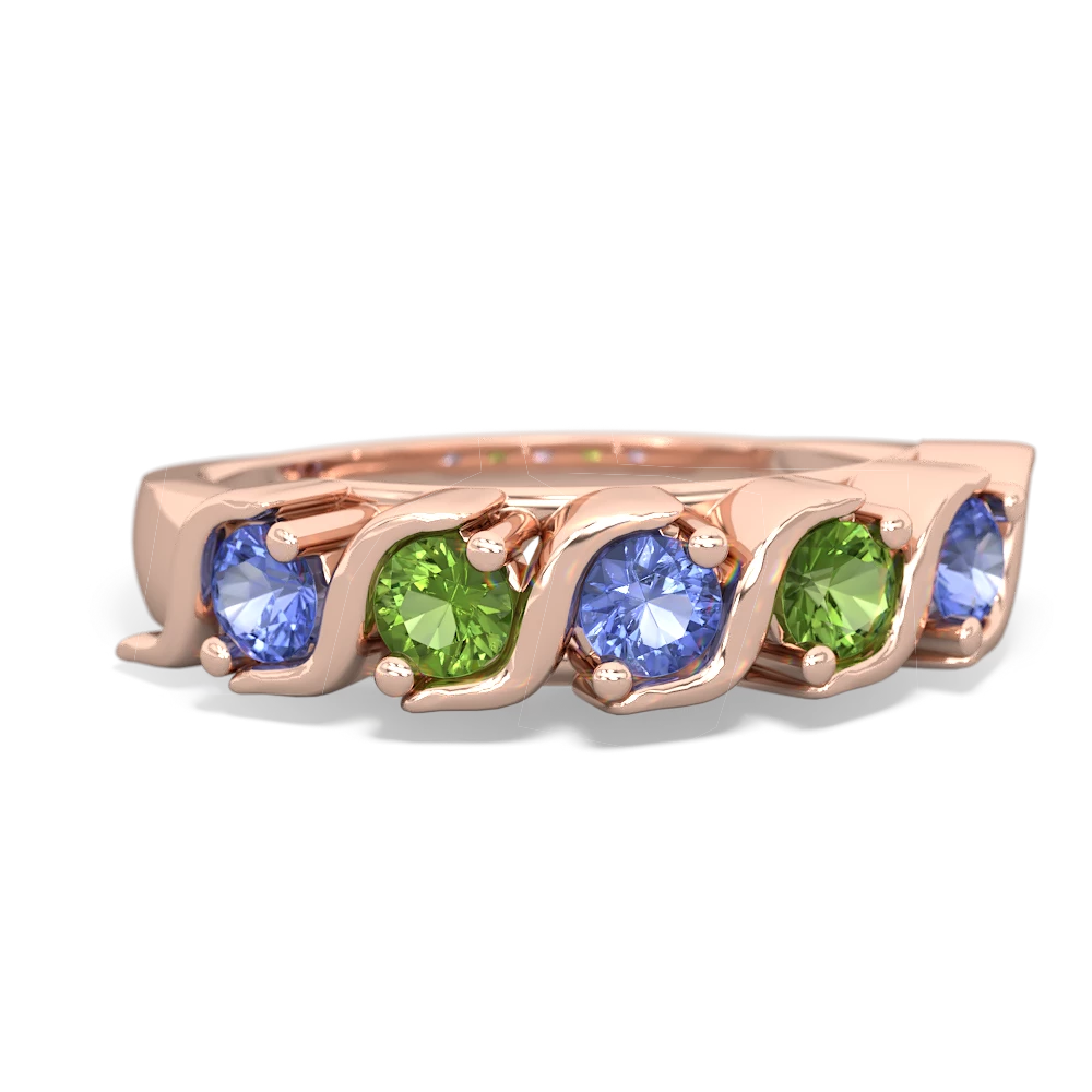 Tanzanite Anniversary Band 14K Rose Gold ring R2089