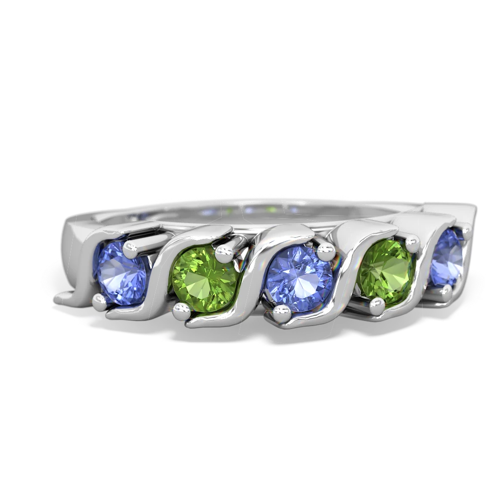 Tanzanite Anniversary Band 14K White Gold ring R2089