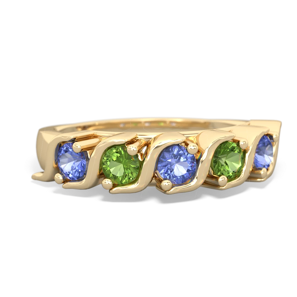 Tanzanite Anniversary Band 14K Yellow Gold ring R2089