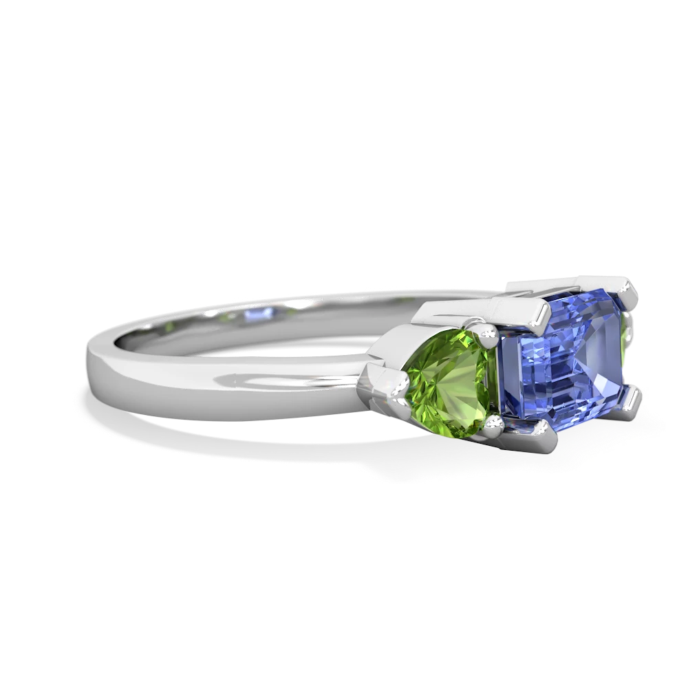 Tanzanite Three Stone 14K White Gold ring R5235