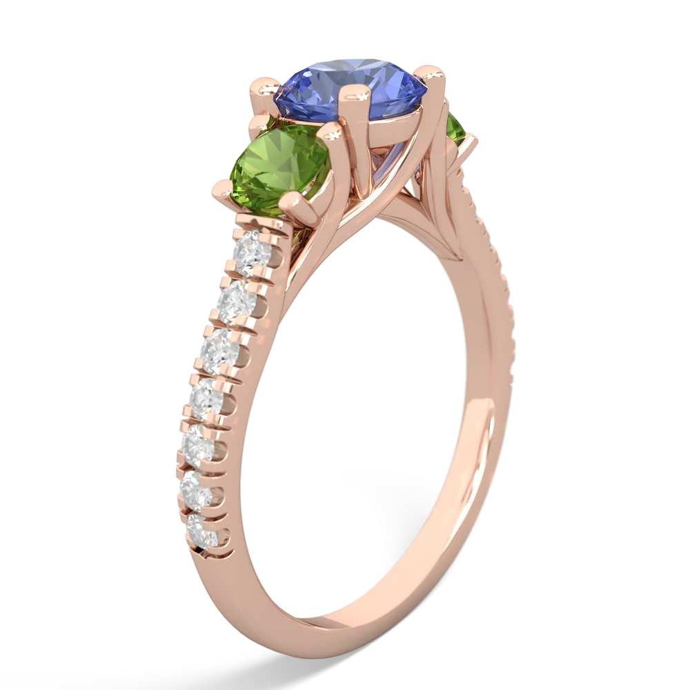 Tanzanite Pave Trellis 14K Rose Gold ring R5500