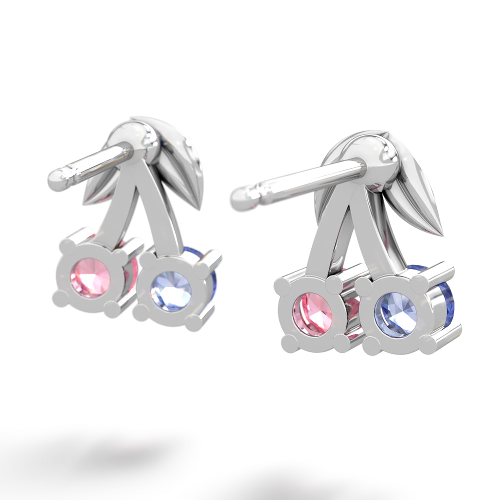 Tanzanite Sweet Cherries 14K White Gold earrings E7001