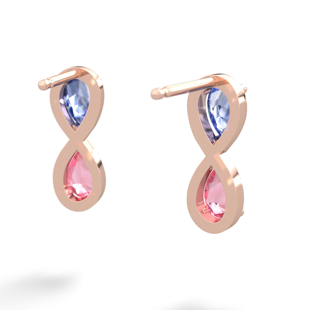 Tanzanite Infinity 14K Rose Gold earrings E5050