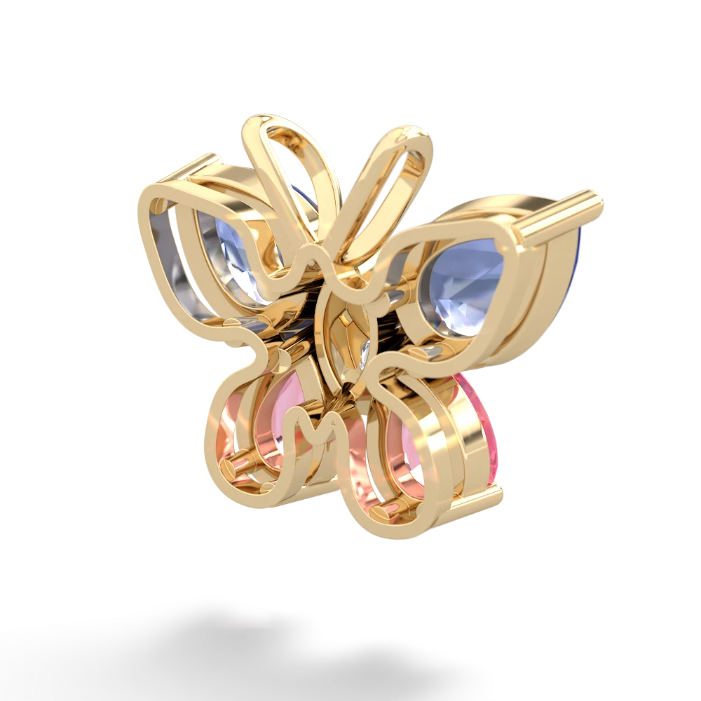 Tanzanite Butterfly 14K Yellow Gold pendant P2215