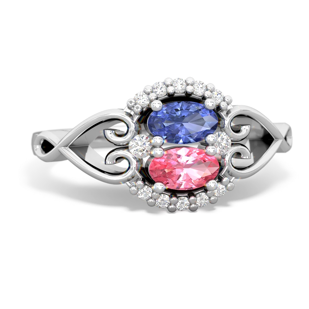 Tanzanite Love Nest 14K White Gold ring R5860