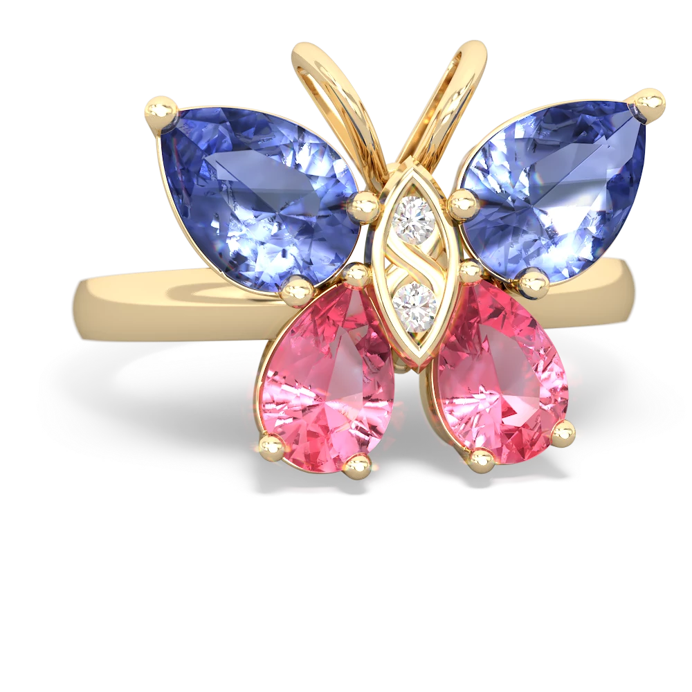 Tanzanite Butterfly 14K Yellow Gold ring R2215