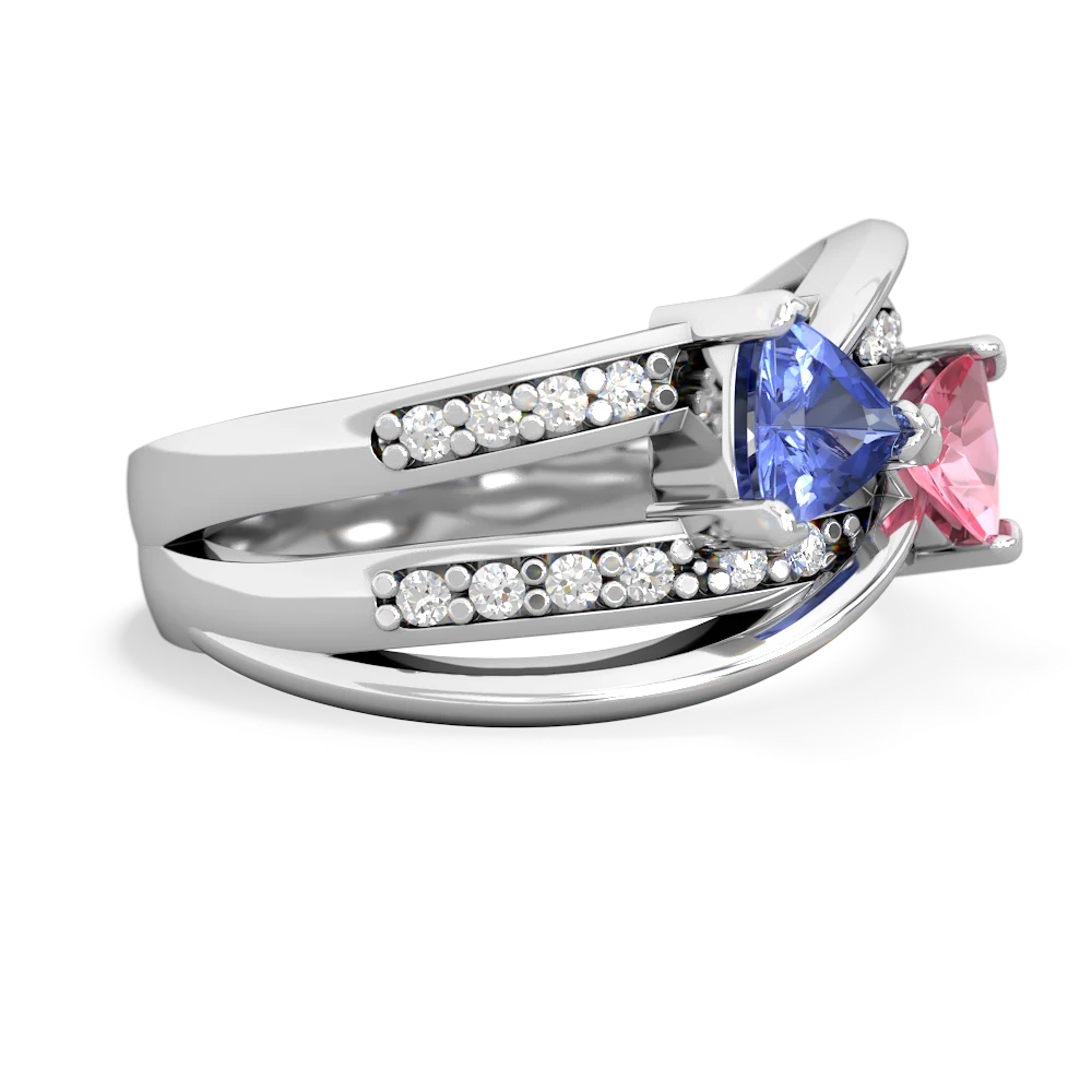 Tanzanite Bowtie 14K White Gold ring R2360