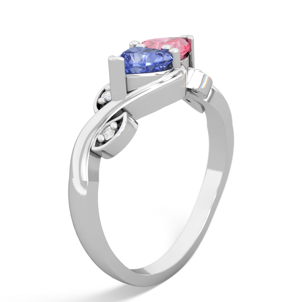 Tanzanite Floral Elegance 14K White Gold ring R5790