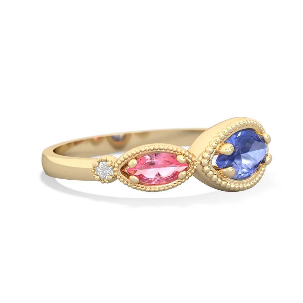 Tanzanite Milgrain Marquise 14K Yellow Gold ring R5700