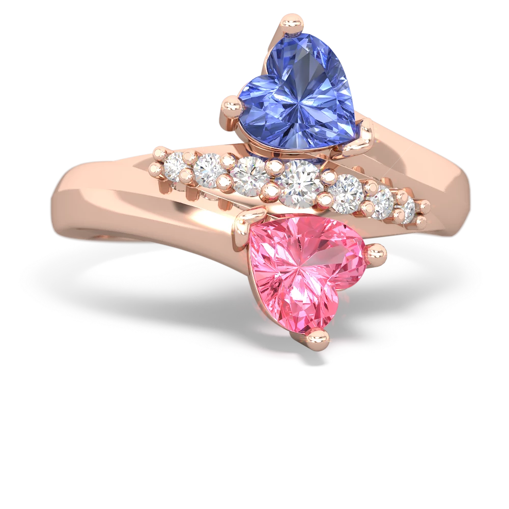 Tanzanite Heart To Heart 14K Rose Gold ring R2064