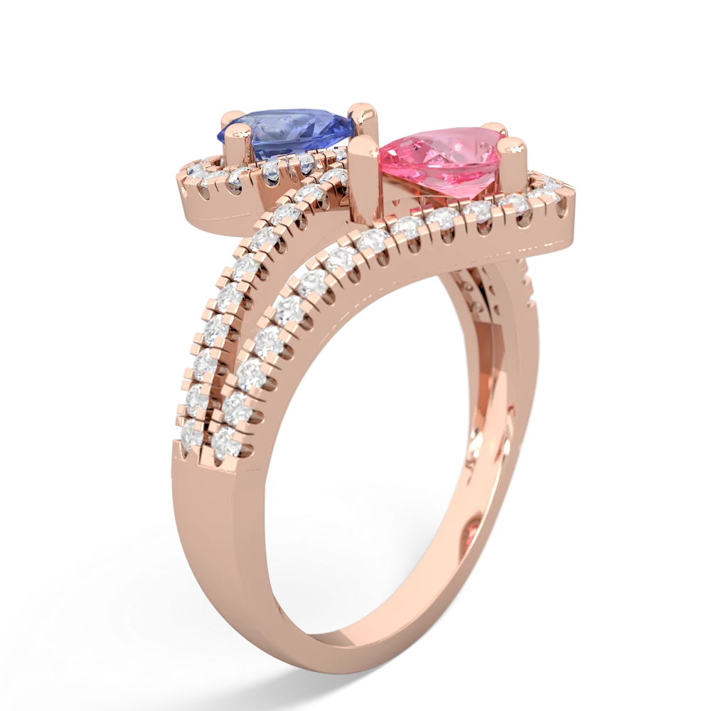 Tanzanite Diamond Dazzler 14K Rose Gold ring R3000