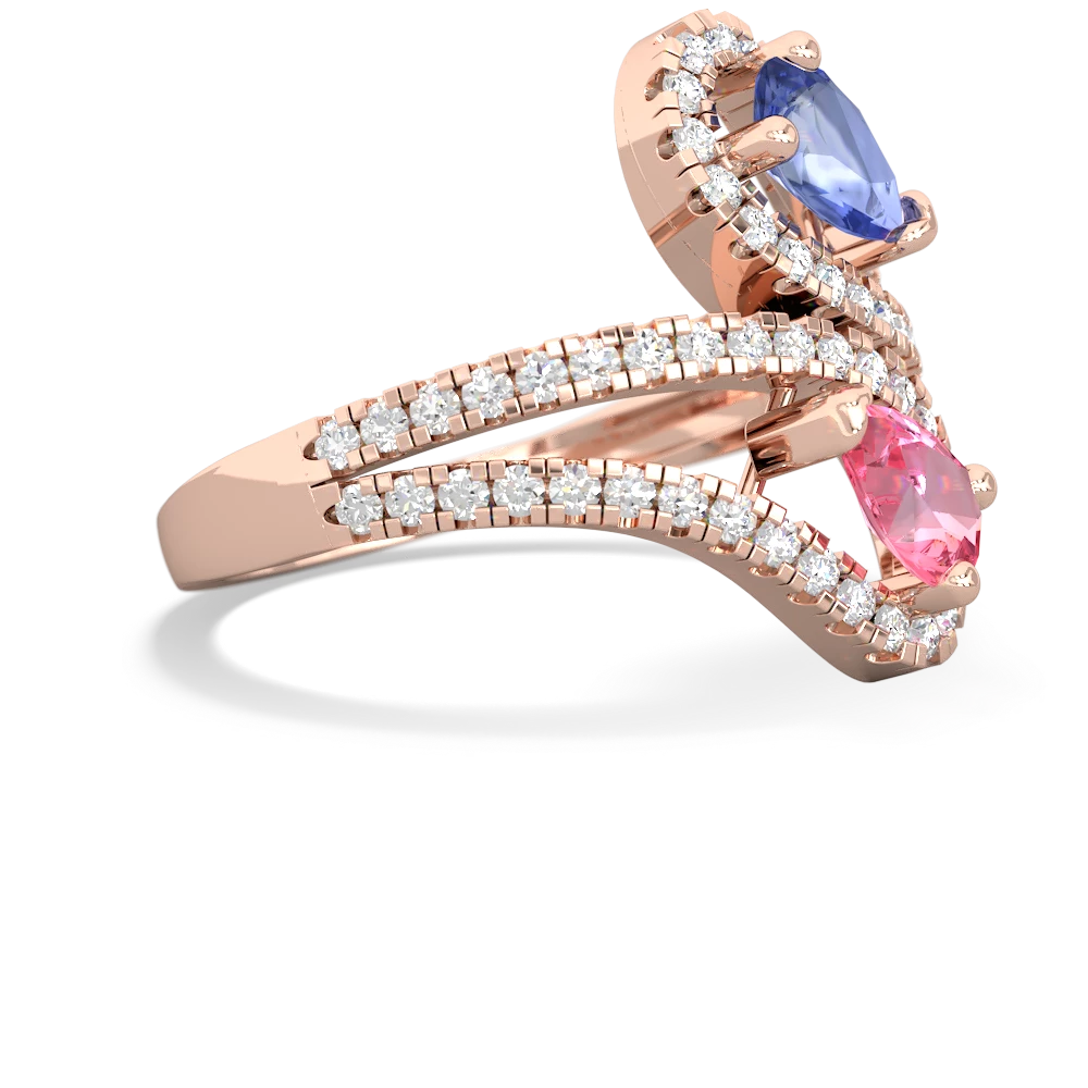 Tanzanite Diamond Dazzler 14K Rose Gold ring R3000