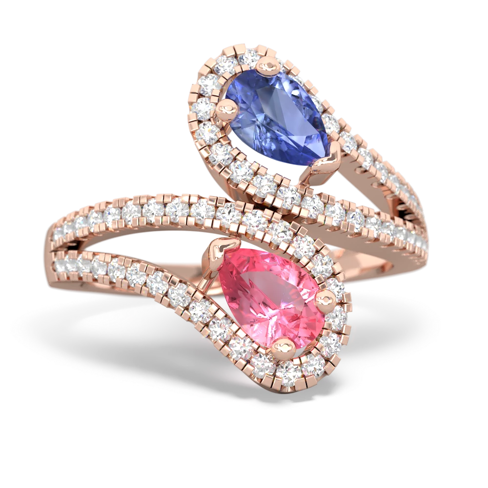 Tanzanite Diamond Dazzler 14K Rose Gold ring R3000