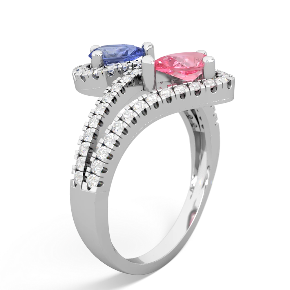 Tanzanite Diamond Dazzler 14K White Gold ring R3000