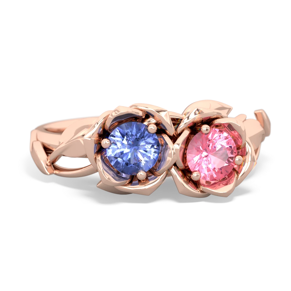 Tanzanite Rose Garden 14K Rose Gold ring R5510