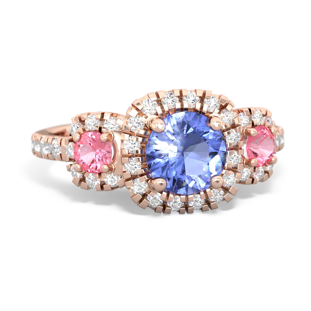 Tanzanite Regal Halo 14K Rose Gold ring R5350