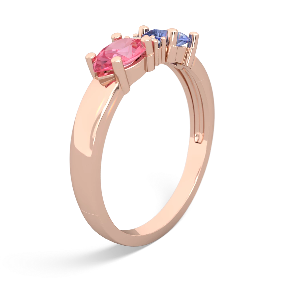 Tanzanite Pear Bowtie 14K Rose Gold ring R0865