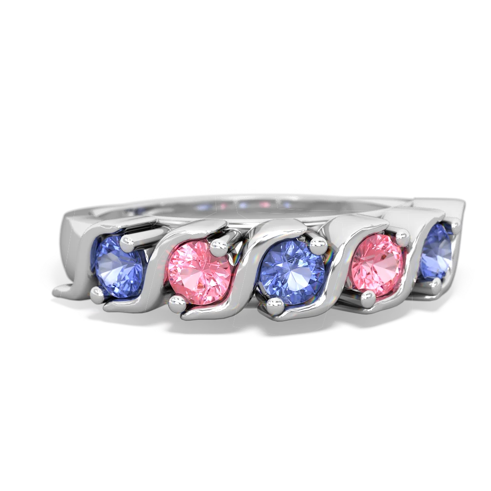 Tanzanite Anniversary Band 14K White Gold ring R2089