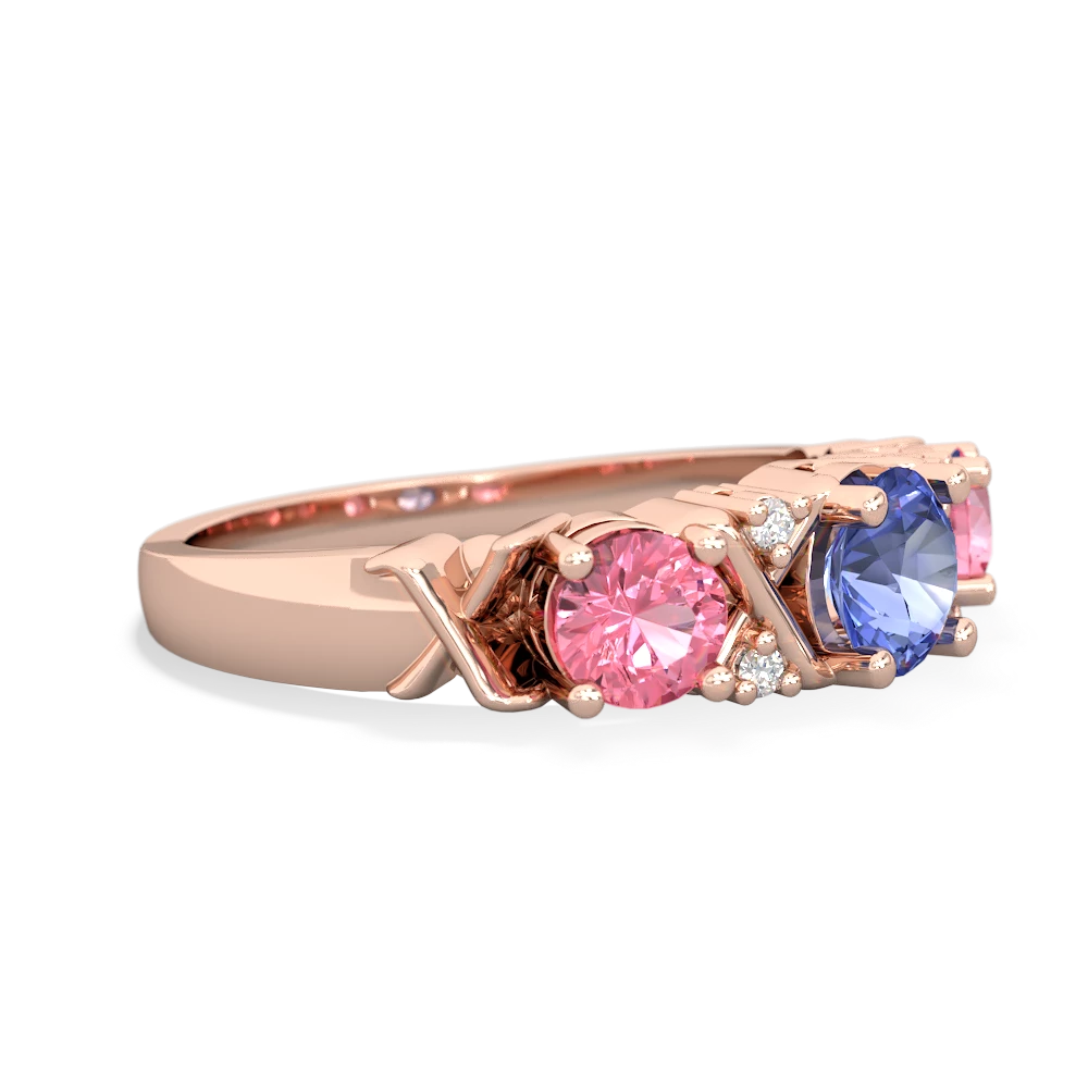 Tanzanite Hugs And Kisses 14K Rose Gold ring R5016