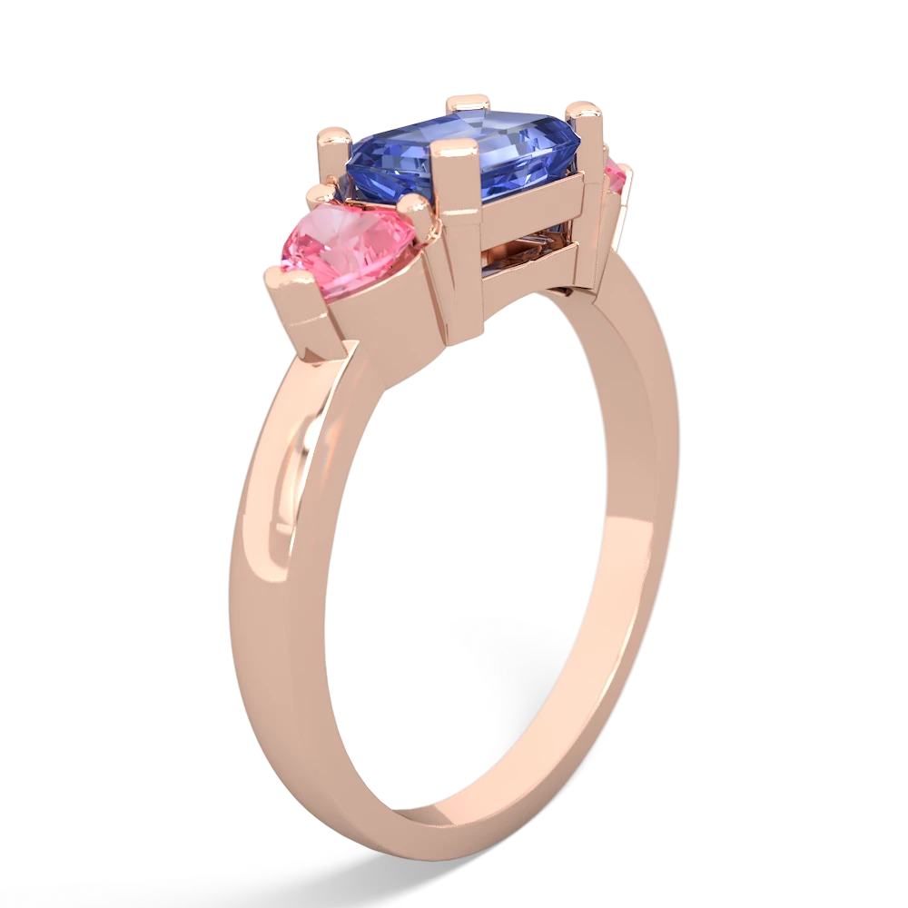 Tanzanite Three Stone 14K Rose Gold ring R5235