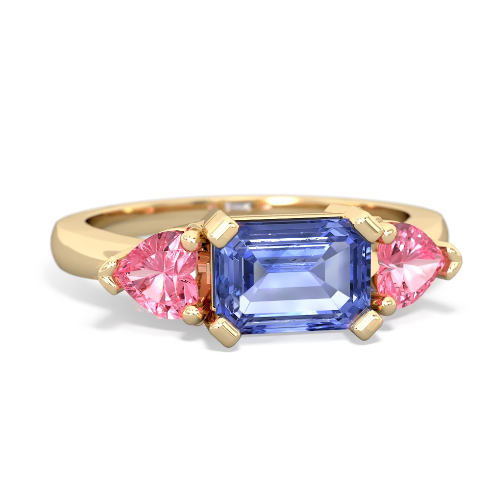 Tanzanite Three Stone 14K Yellow Gold ring R5235