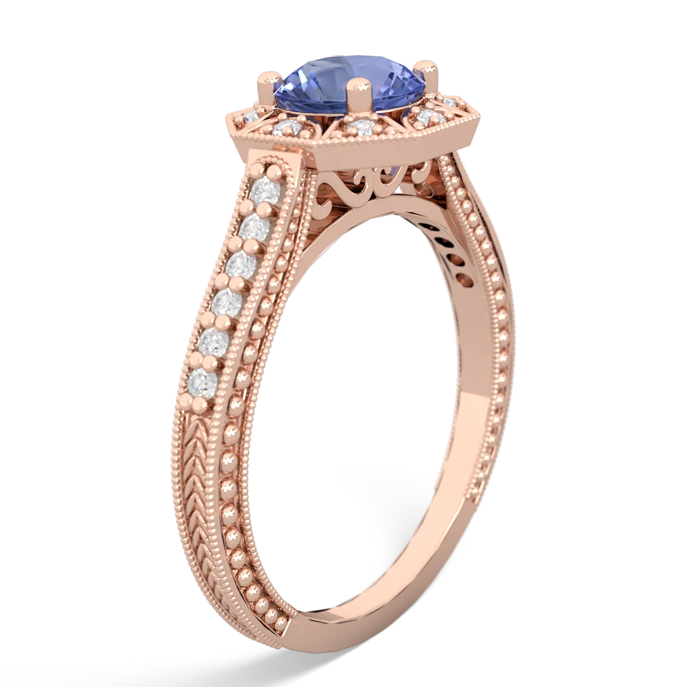 Tanzanite Art-Deco Starburst 14K Rose Gold ring R5520