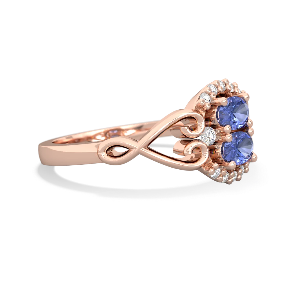 Tanzanite Love Nest 14K Rose Gold ring R5860