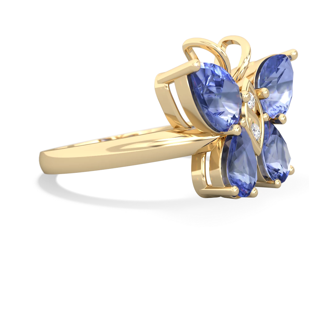 Tanzanite Butterfly 14K Yellow Gold ring R2215