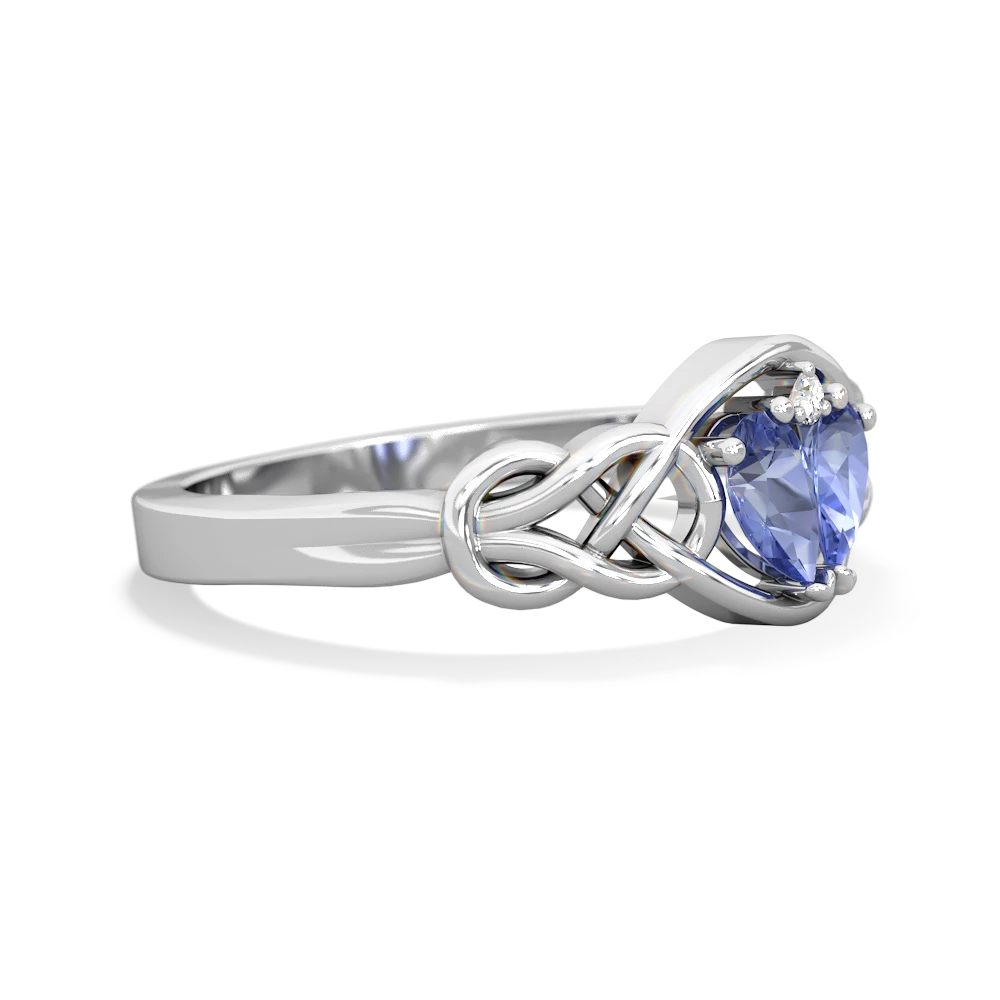 Tanzanite Celtic Love Knot 14K White Gold ring R5420