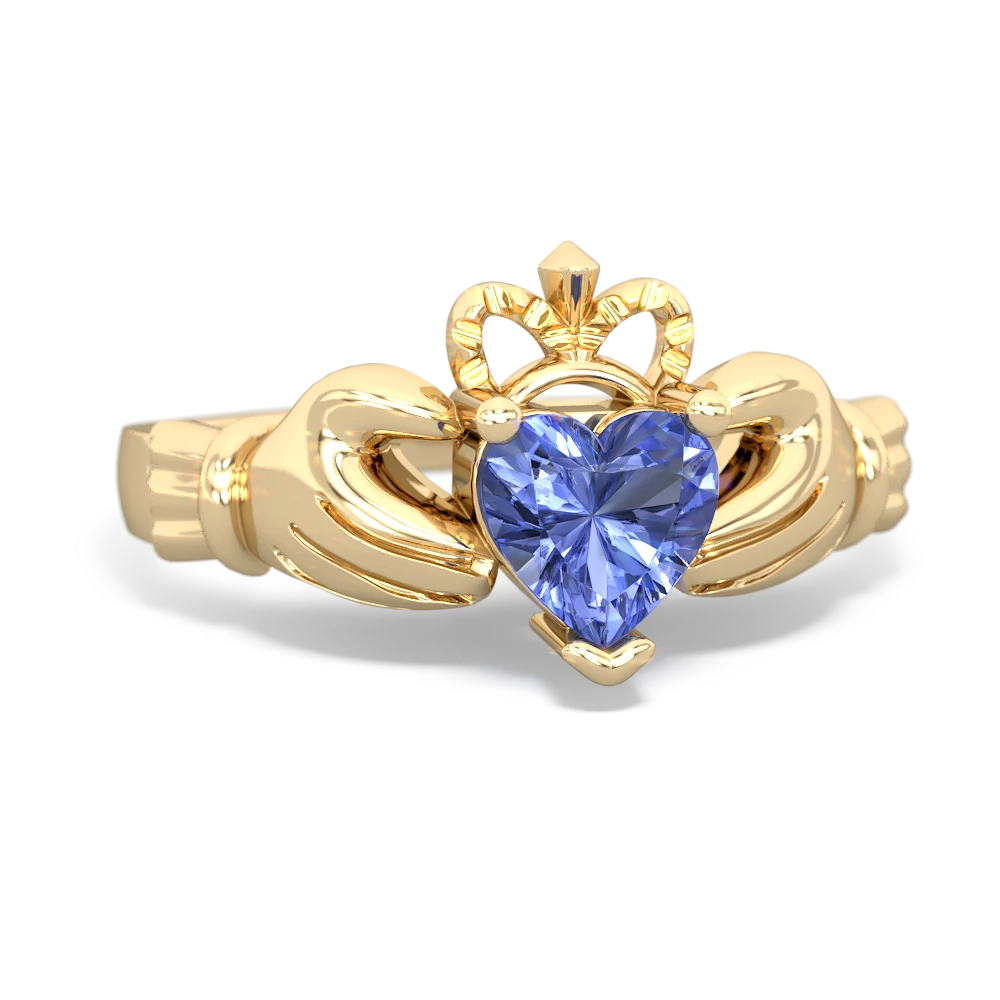 Tanzanite Claddagh 14K Yellow Gold ring R2370