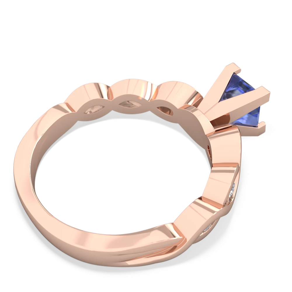 Tanzanite Infinity 5Mm Square Engagement 14K Rose Gold ring R26315SQ