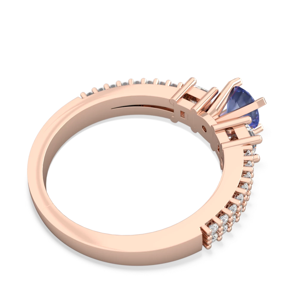 Tanzanite Classic 5Mm Round Engagement 14K Rose Gold ring R26435RD