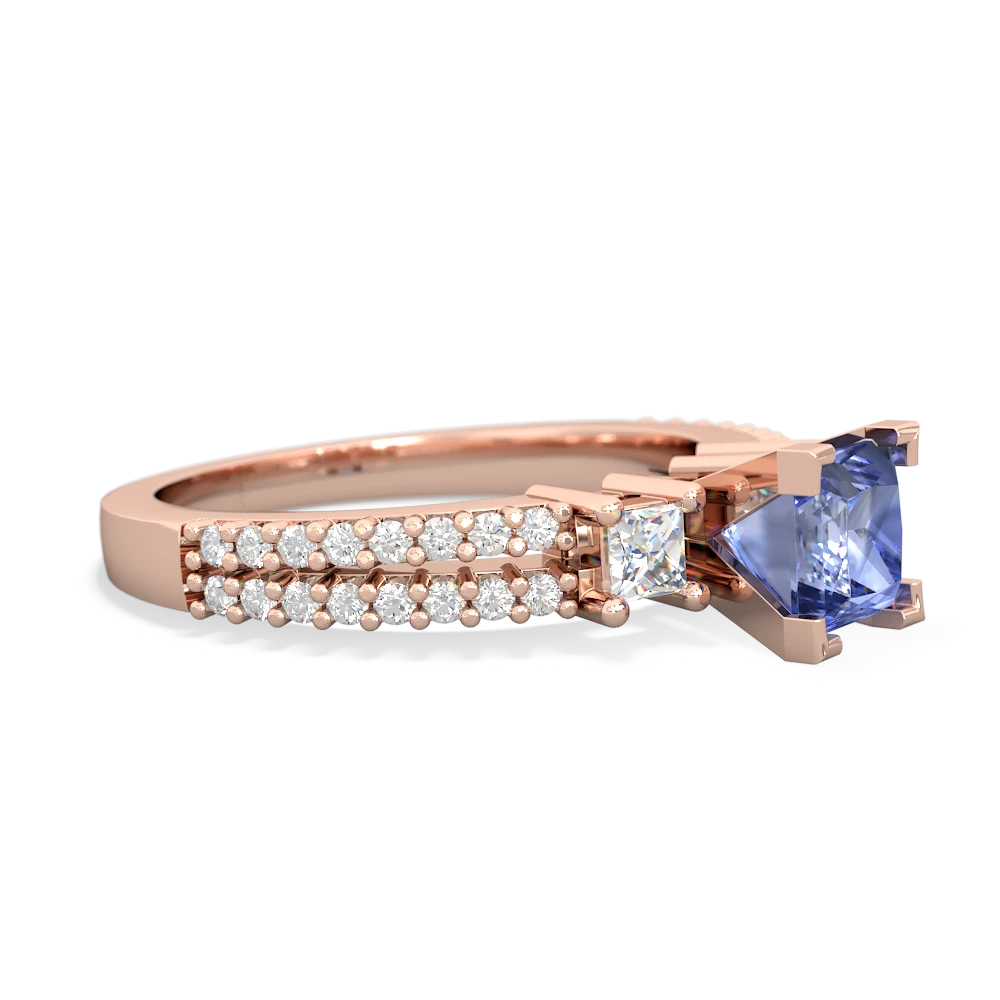 Tanzanite Classic 5Mm Square Engagement 14K Rose Gold ring R26435SQ