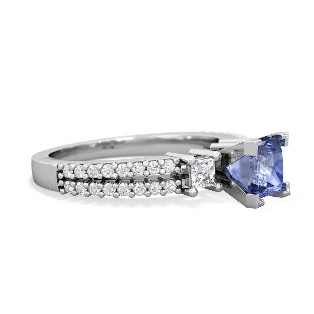 Tanzanite Classic 5Mm Square Engagement 14K White Gold ring R26435SQ