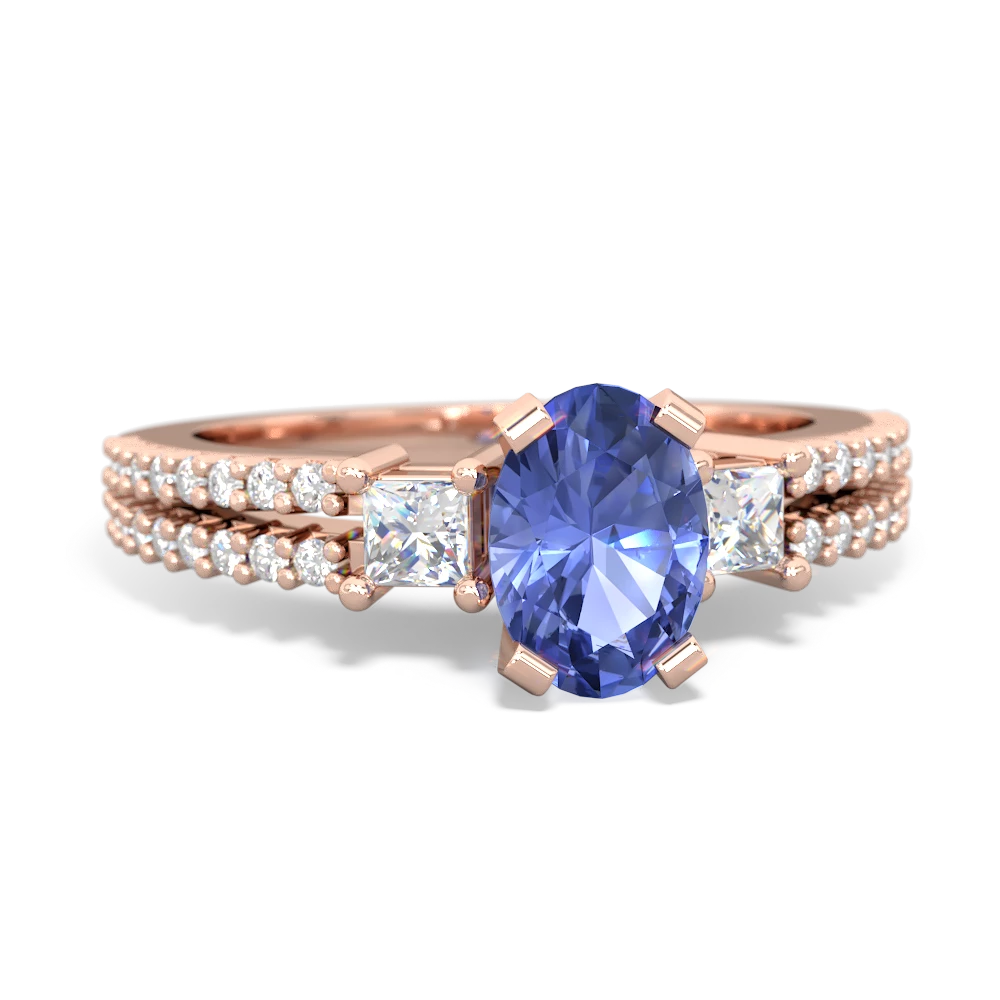 Tanzanite Classic 7X5mm Oval Engagement 14K Rose Gold ring R26437VL