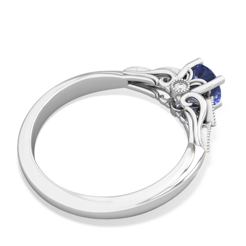 Tanzanite Antique Elegance 14K White Gold ring R3100