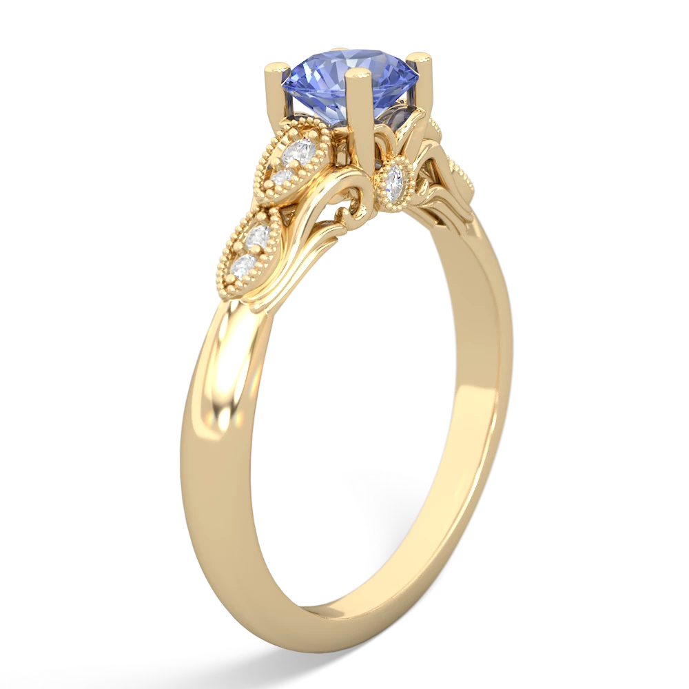 Tanzanite Antique Elegance 14K Yellow Gold ring R3100