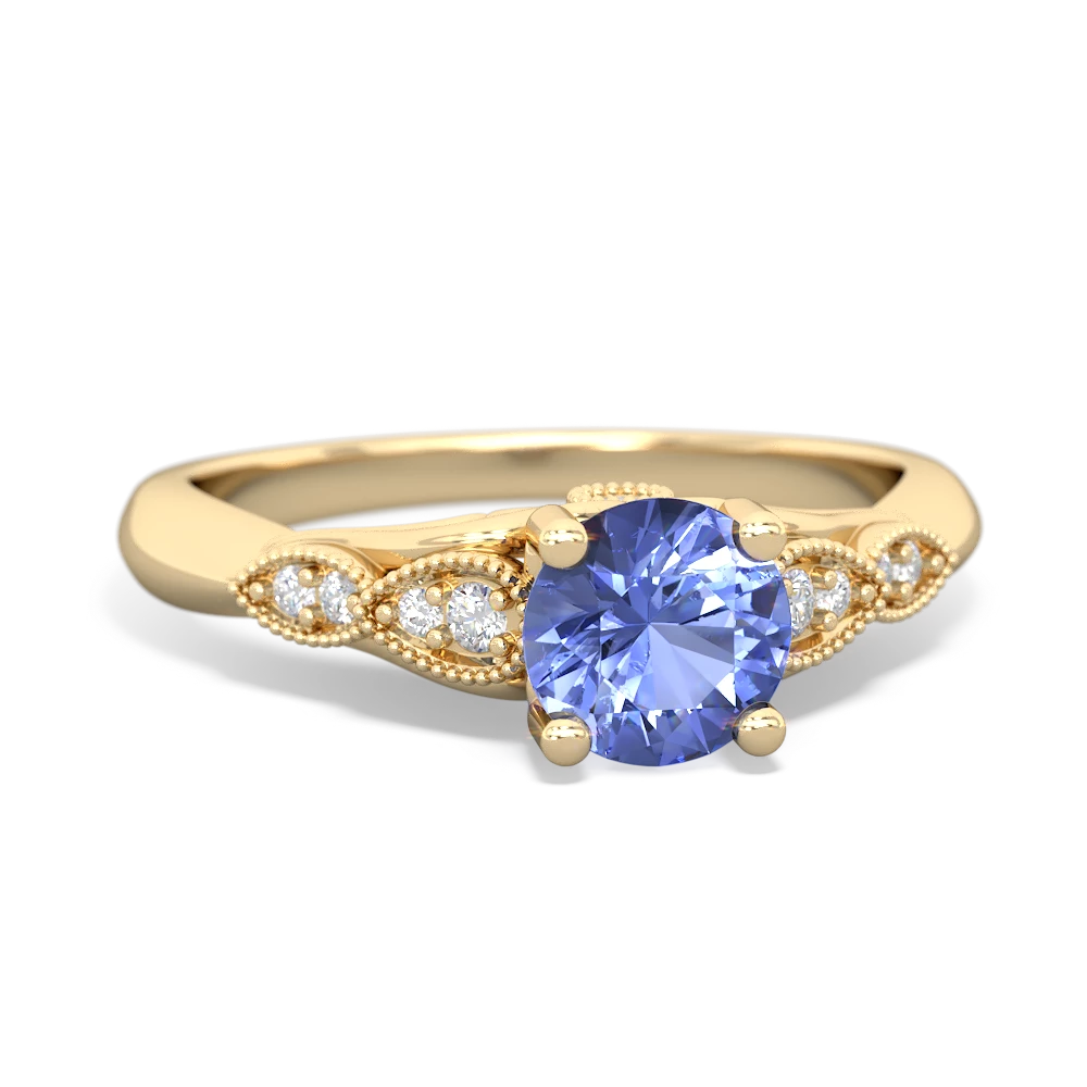 Tanzanite Diamond Ring,14K Gold, Engagement, Wedding Vintage Fine Jewe –  OurBoudoir