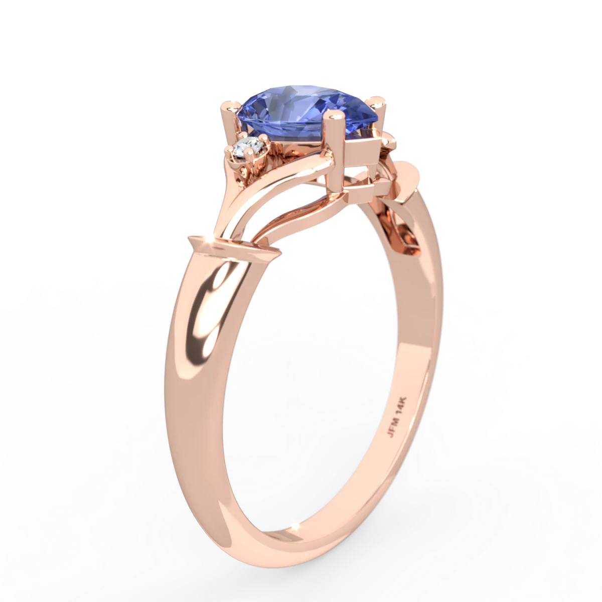 Tanzanite Precious Pear 14K Rose Gold ring R0826