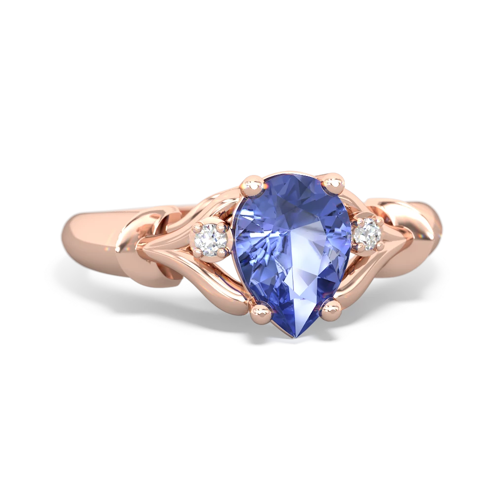 Tanzanite Precious Pear 14K Rose Gold ring R0826