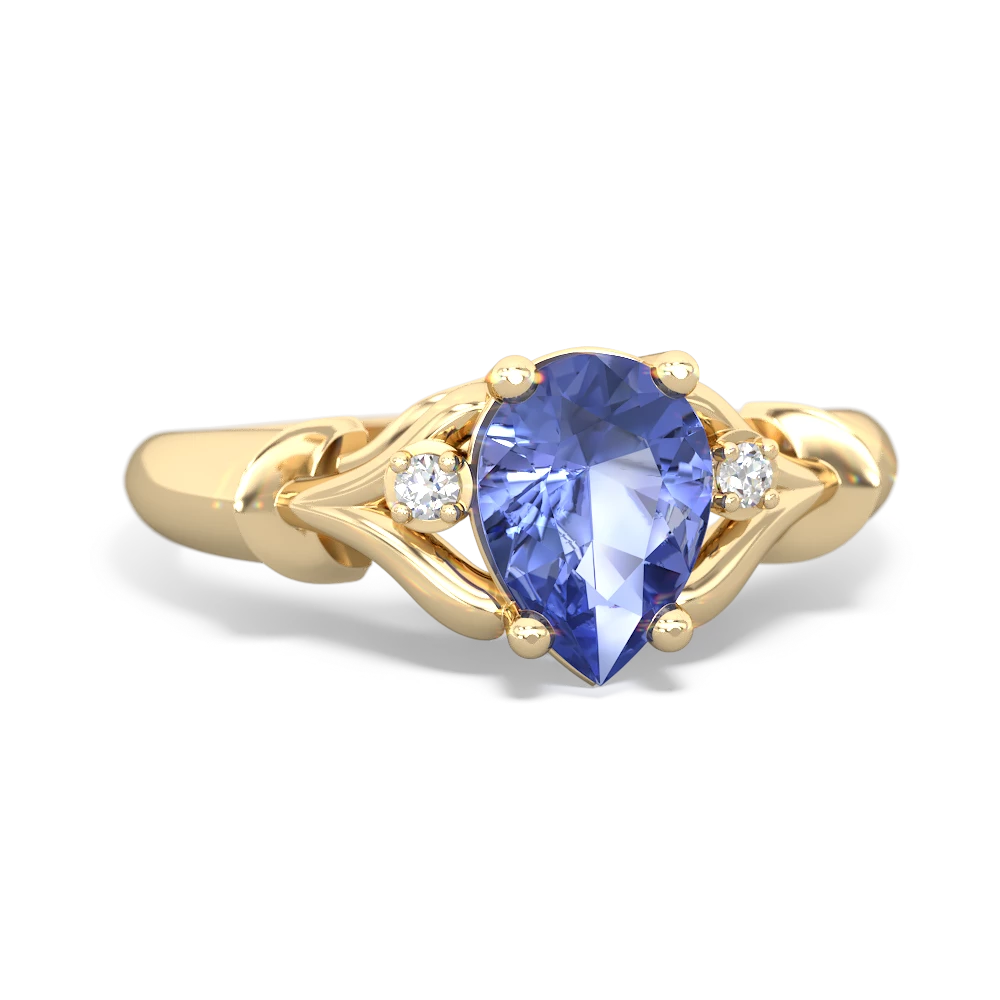 Tanzanite Precious Pear 14K Yellow Gold ring R0826