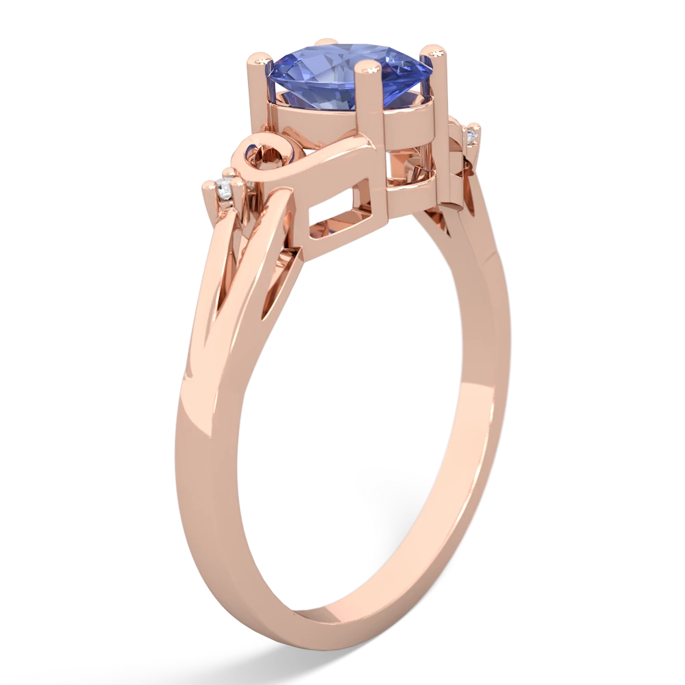 Tanzanite Swirls 14K Rose Gold ring R2347