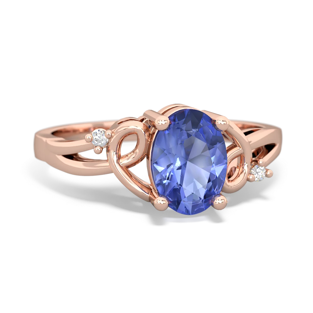 Tanzanite Swirls 14K Rose Gold ring R2347