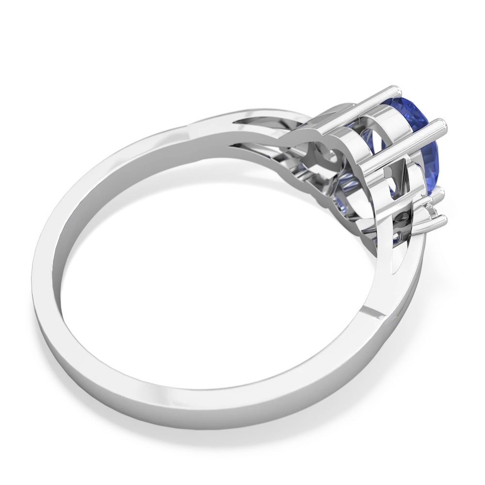 Tanzanite Swirls 14K White Gold ring R2347