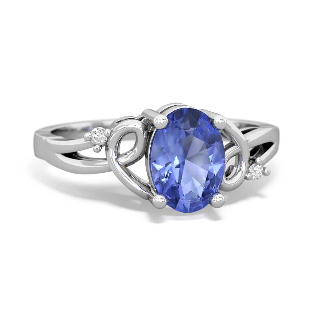 Tanzanite Swirls 14K White Gold ring R2347