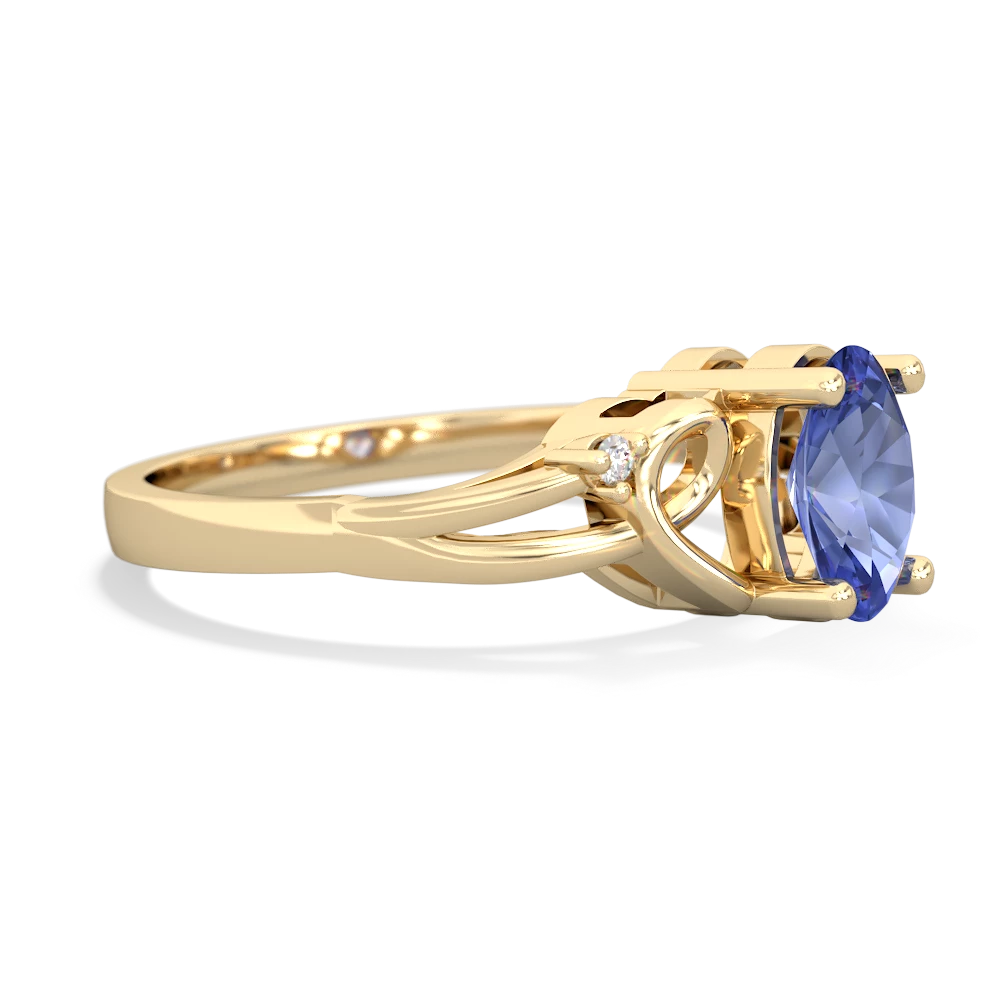 Tanzanite Swirls 14K Yellow Gold ring R2347