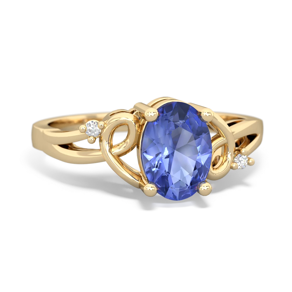 Tanzanite Swirls 14K Yellow Gold ring R2347