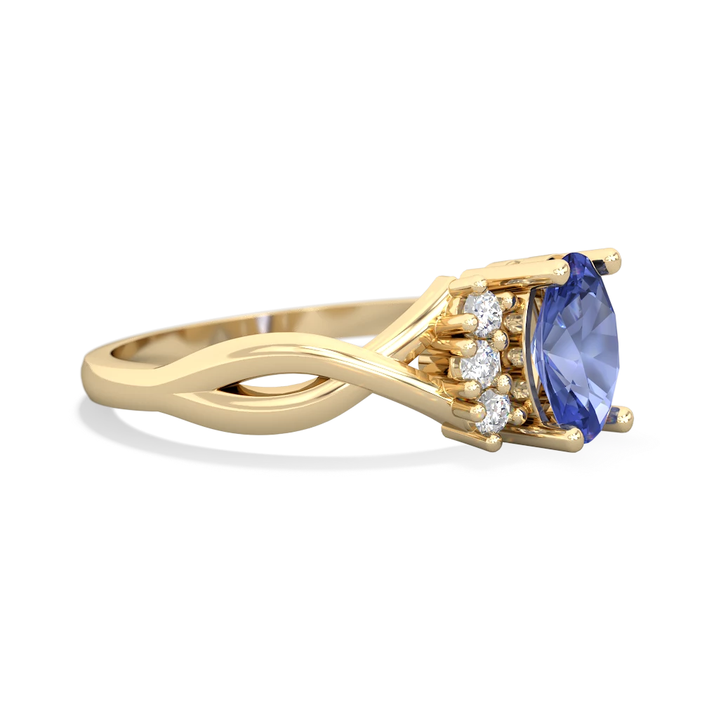 Tanzanite Victorian Twist 14K Yellow Gold ring R2497