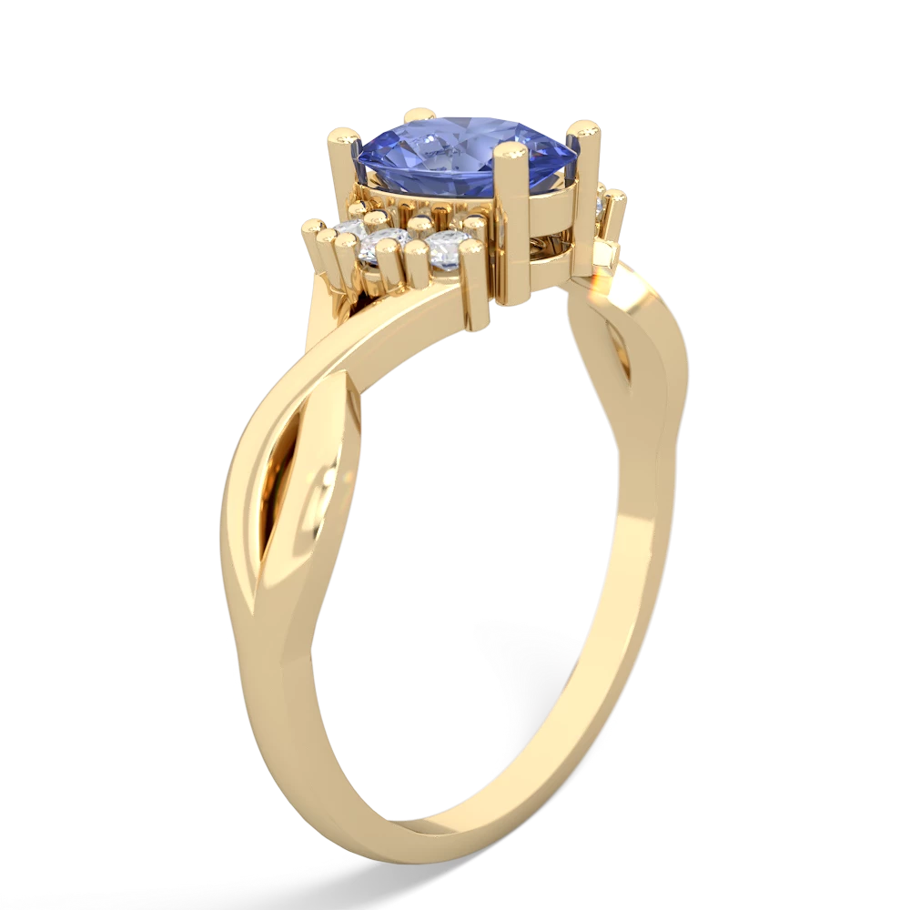 Tanzanite Victorian Twist 14K Yellow Gold ring R2497