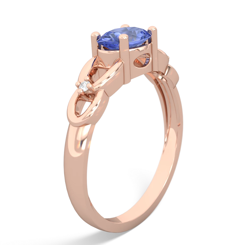 Tanzanite Links 14K Rose Gold ring R4032